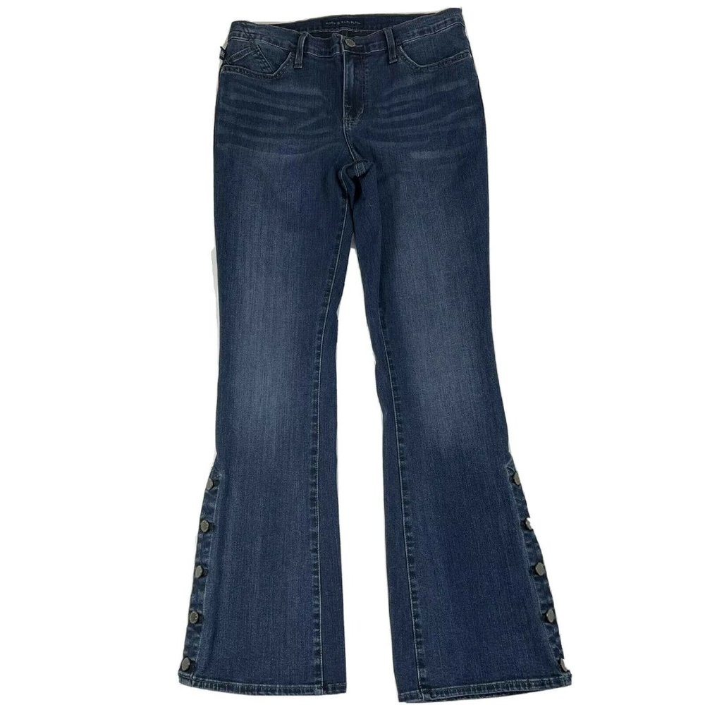 Rock & Republic Womens Kasandra Blue Jeans Boot